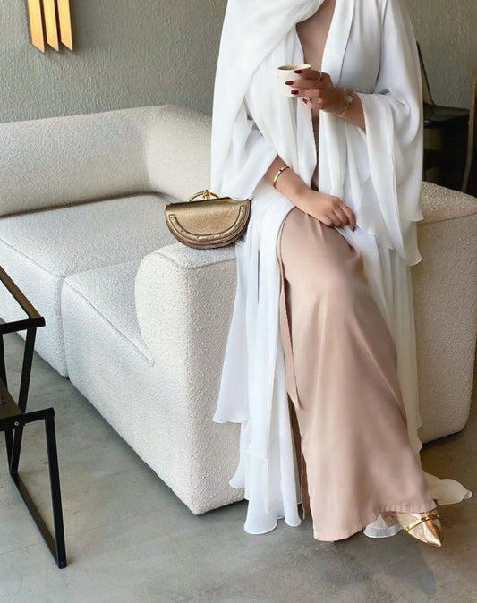 Lavish Ivory Cloak Abaya