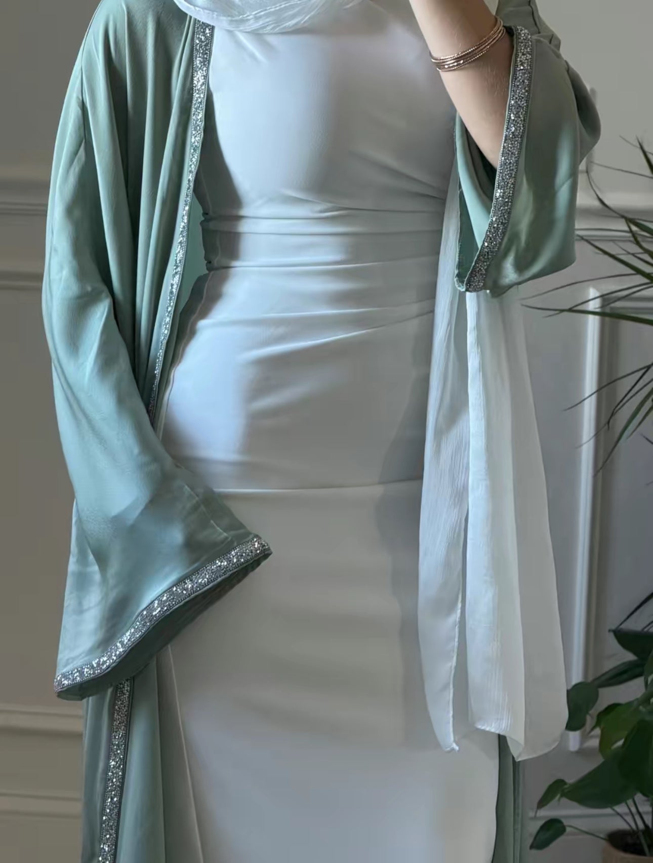 Sea Mint Abaya